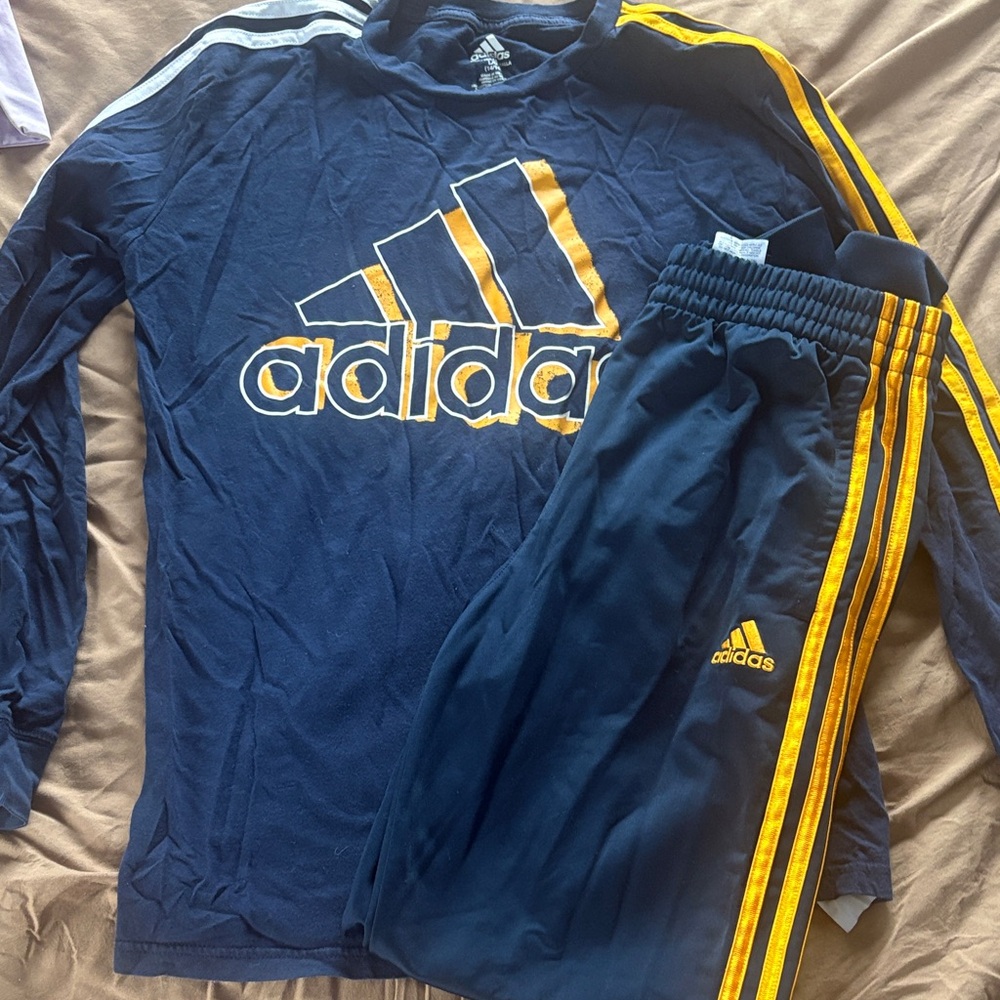 Boy’s Adidas Blue and Gold Tracksuit